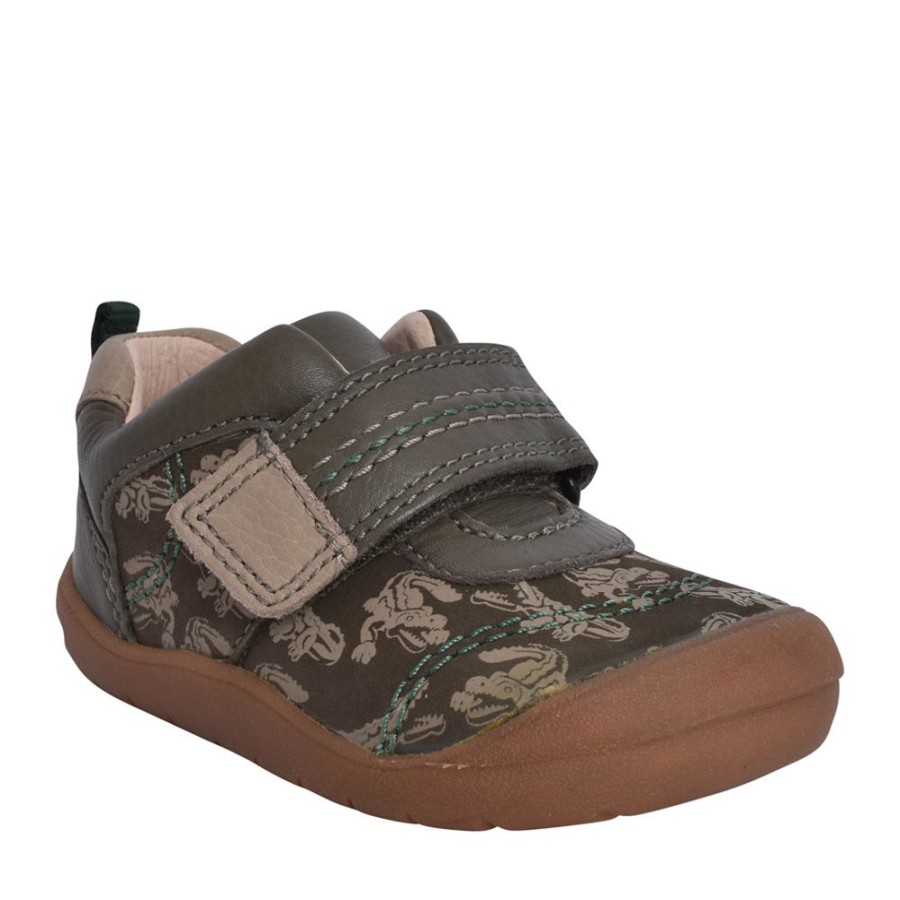 Boys START RITE | Boys Wild Khaki Velcro Shoe In Kids F Fit