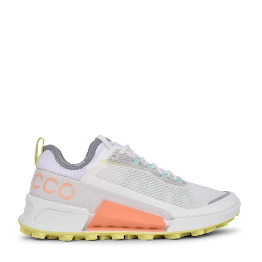 Ladies ECCO | Ladies 822803 Laced Trainer In White