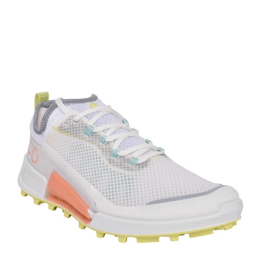 Ladies ECCO | Ladies 822803 Laced Trainer In White