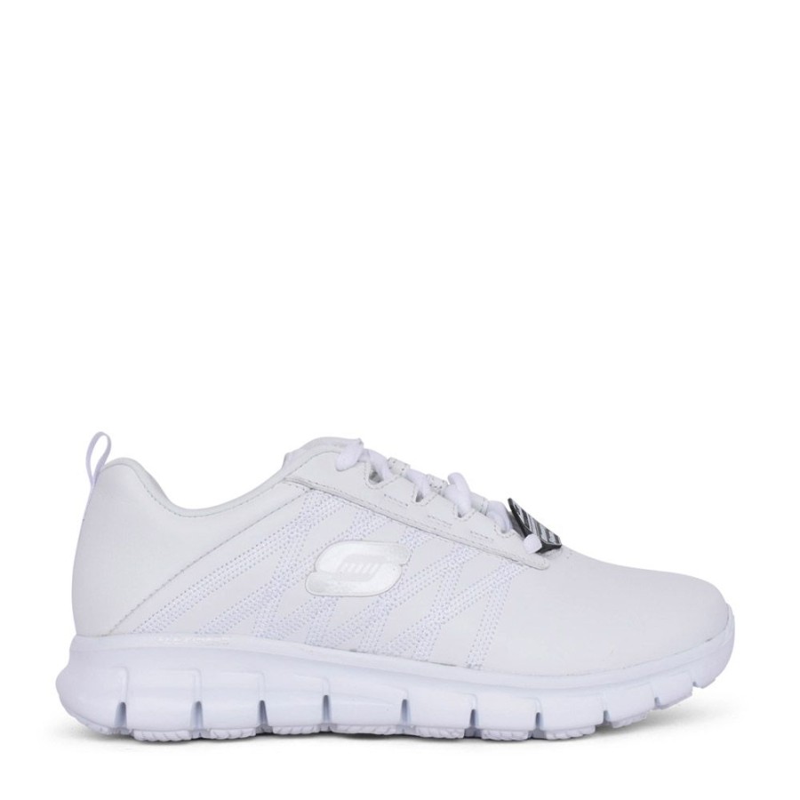 Ladies SKECHERS | Ladies 76576Ec Sure Track Laced Trainer In White