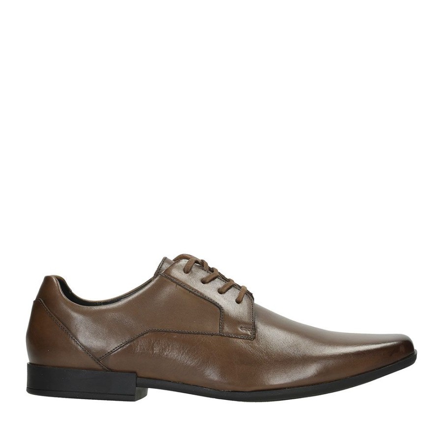 Mens CLARKS | Glement Lace Tan Leather Shoe In Tan