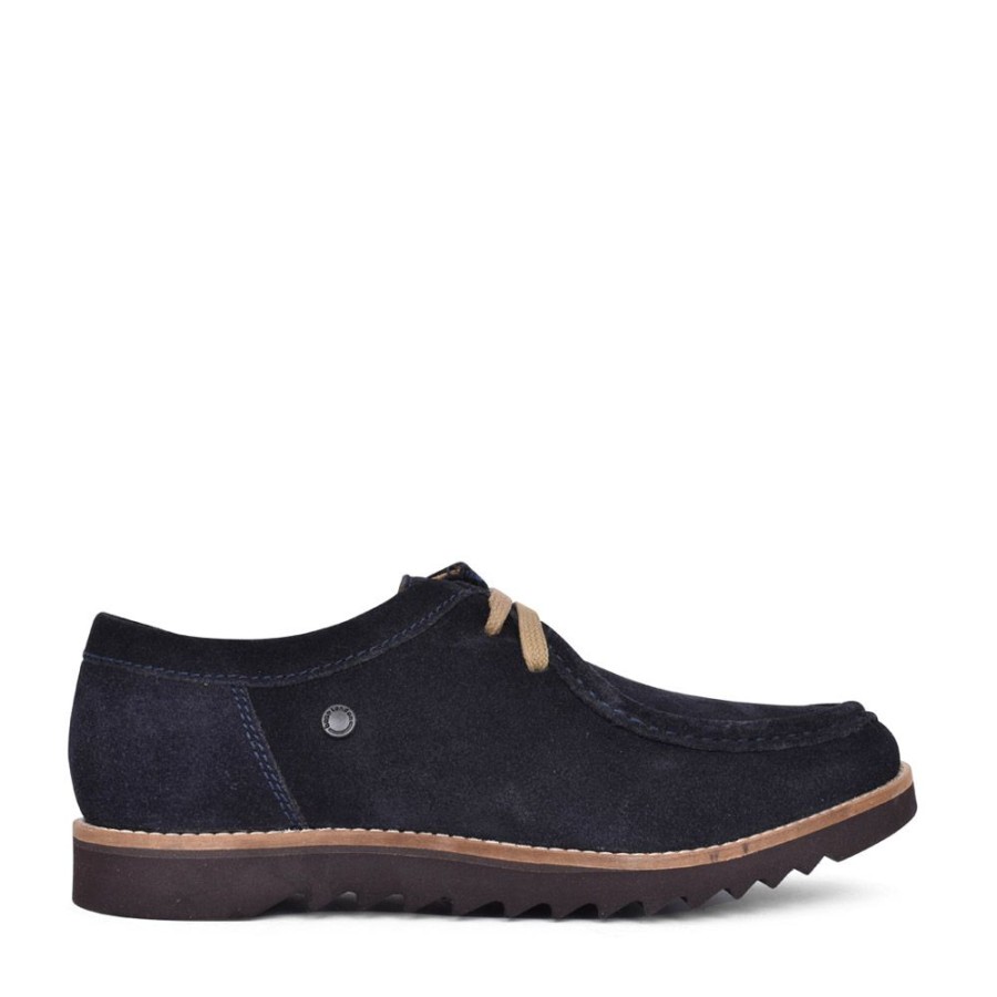 Mens BASE LONDON | Mens Becker Laced Shoe In Navy