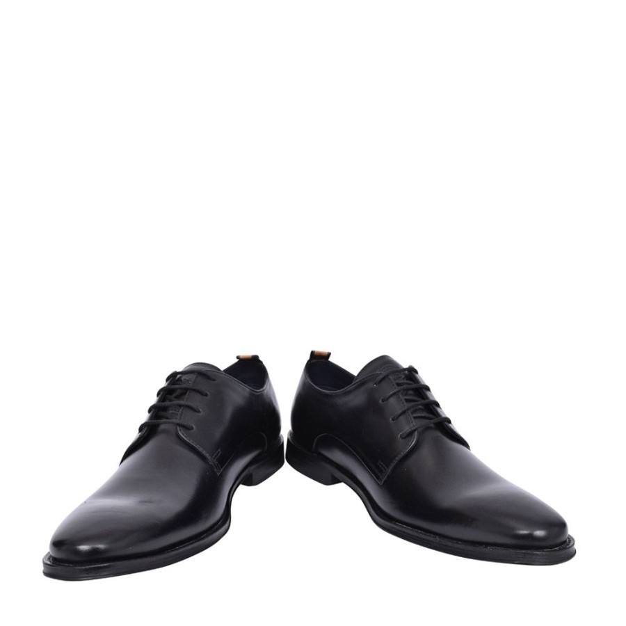 Mens BASE LONDON | Men'S Marley Derby Shoe In Black