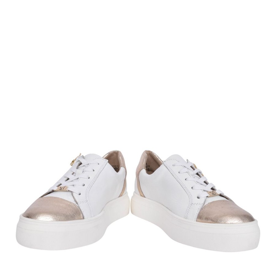 Ladies CAPRICE | Ladies 9-23757 Laced Trainer In White