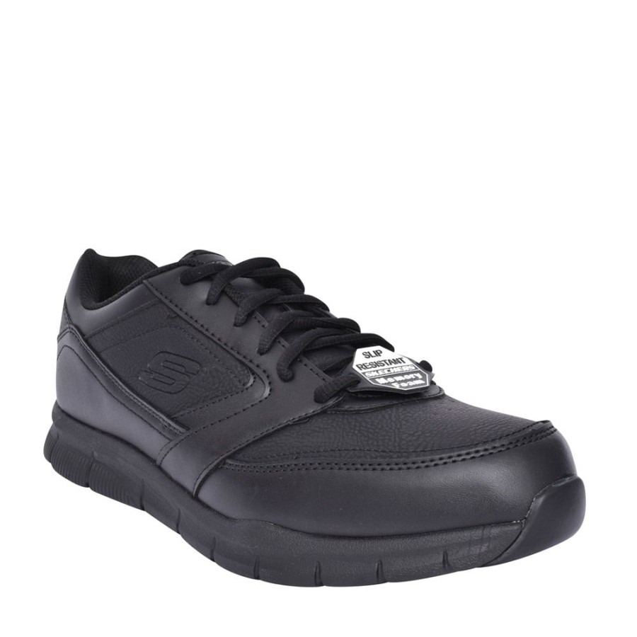 Mens SKECHERS | Mens 77156Ec Work Relaxed Fit Trainer In Black