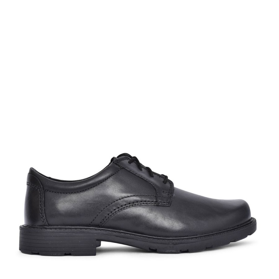 Mens CLARKS | Mens Kerton Lace Leather G-Fit Shoe In Black