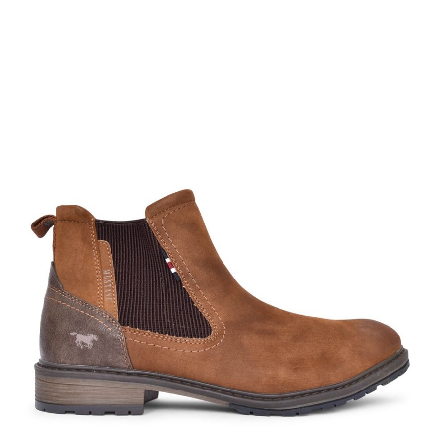 Mens MUSTANG | Mens 4140509 Chelsea Boot In Tan