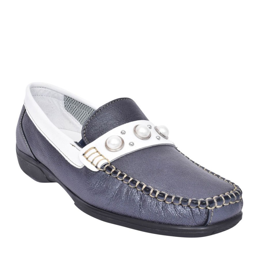 Ladies PIERO MASETTI | Ladies Bella Slip On Loafer In Navy