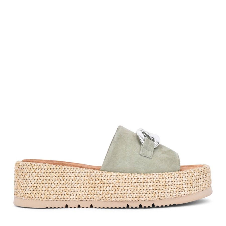 Ladies UNISA | Ladies Capitan Wedge Mule In Green