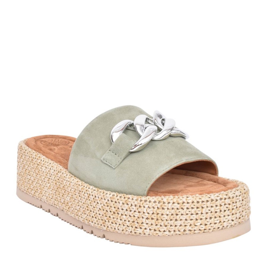 Ladies UNISA | Ladies Capitan Wedge Mule In Green