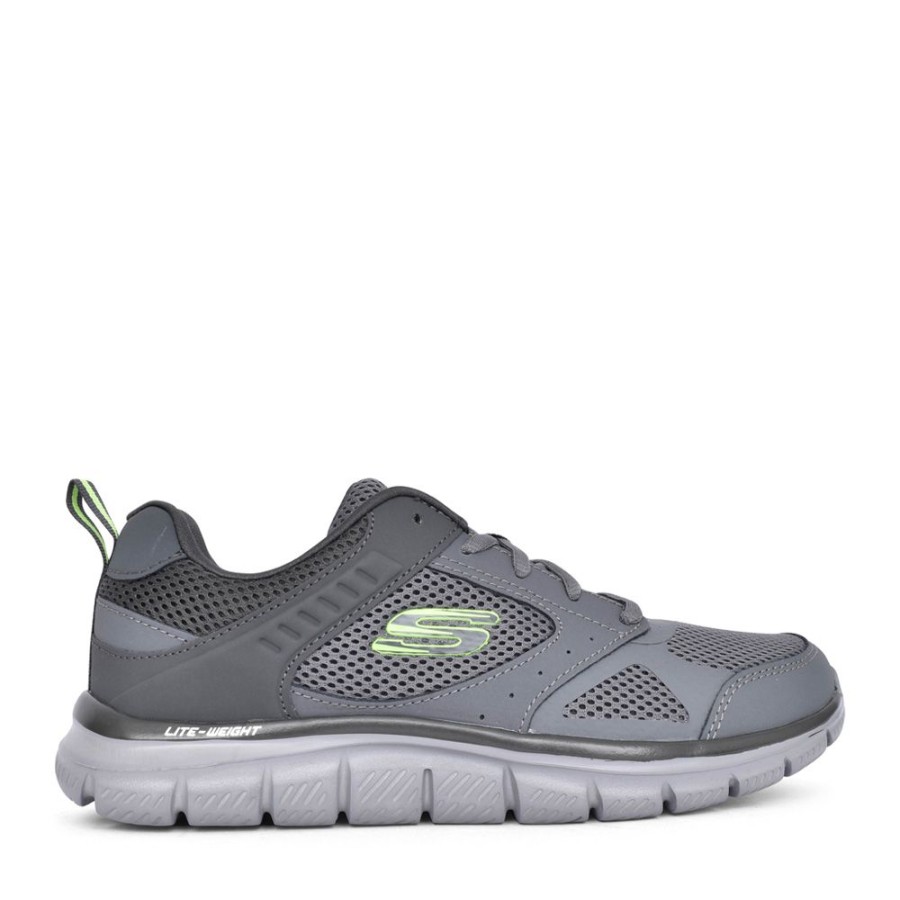 Mens SKECHERS | Mens 232398 Syntac Laced Trainer In Grey