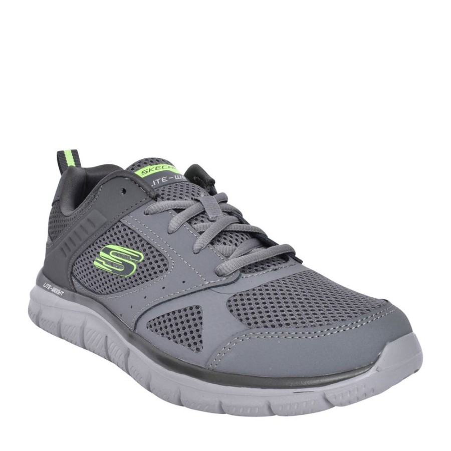 Mens SKECHERS | Mens 232398 Syntac Laced Trainer In Grey