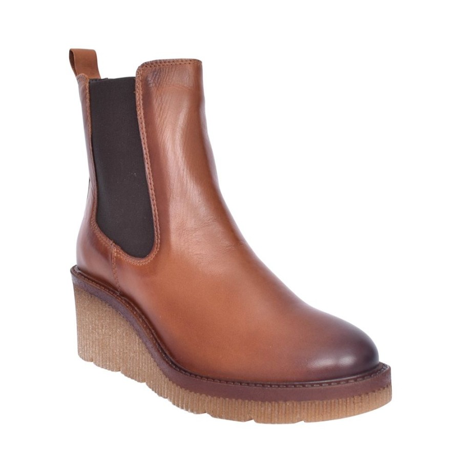 Ladies MODA IN PELLE | Ladies Audyn Wedged Ankle Boot In Tan