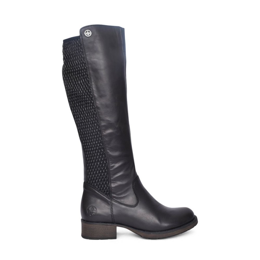 Ladies RIEKER | Ladies Z9591 Long Leg Boot In Black