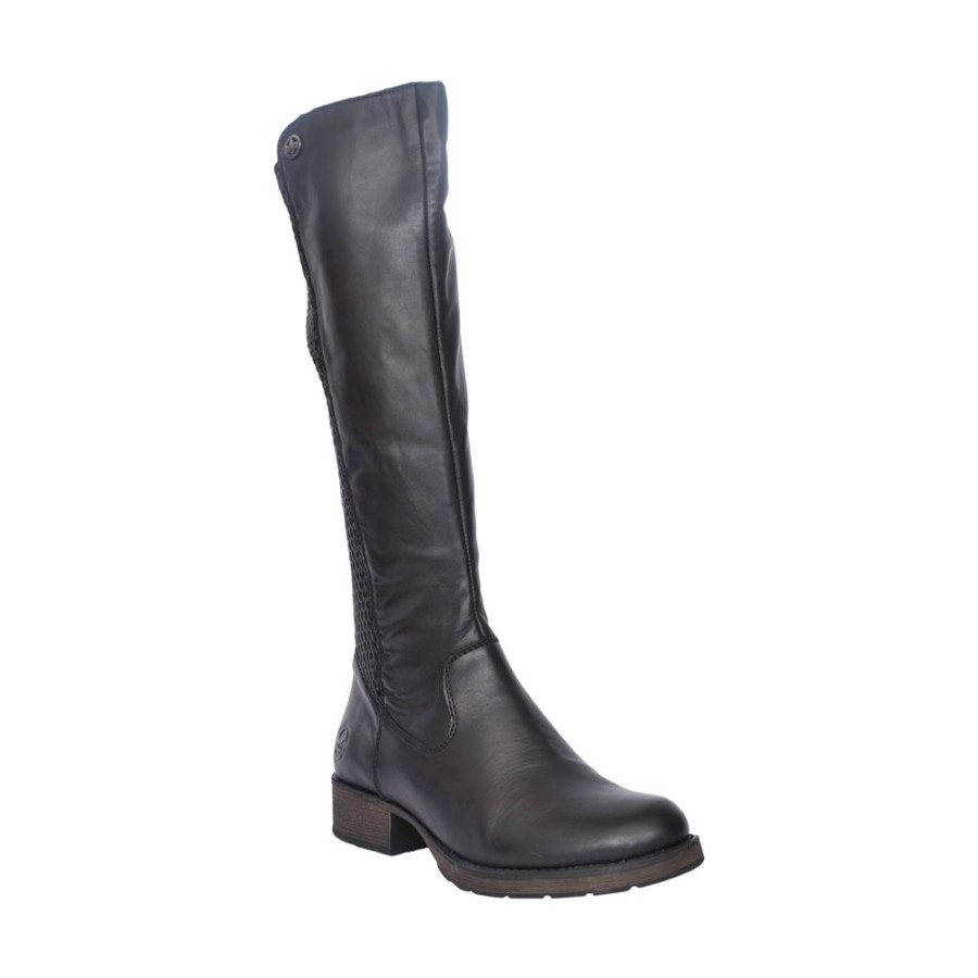 Ladies RIEKER | Ladies Z9591 Long Leg Boot In Black