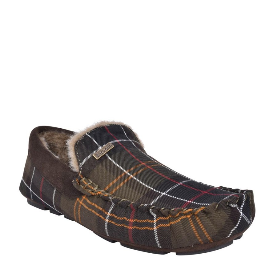 Mens BARBOUR | Mens Monty Moccasin Slipper In Classic Tartan