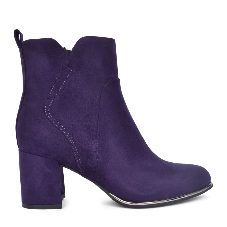 Ladies MARCO TOZZI | Ladies 25095 Slip-On Ankle Boot In Purple