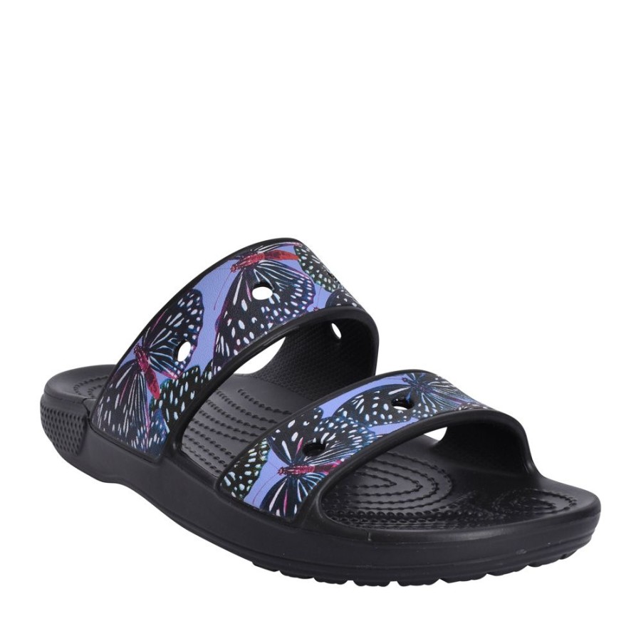 Ladies CROCS | Ladies 208246 Classic Butterfly Sandal In Black