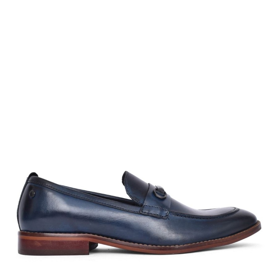 Mens BASE LONDON | Mens Coda Slip-On Shoe In Navy