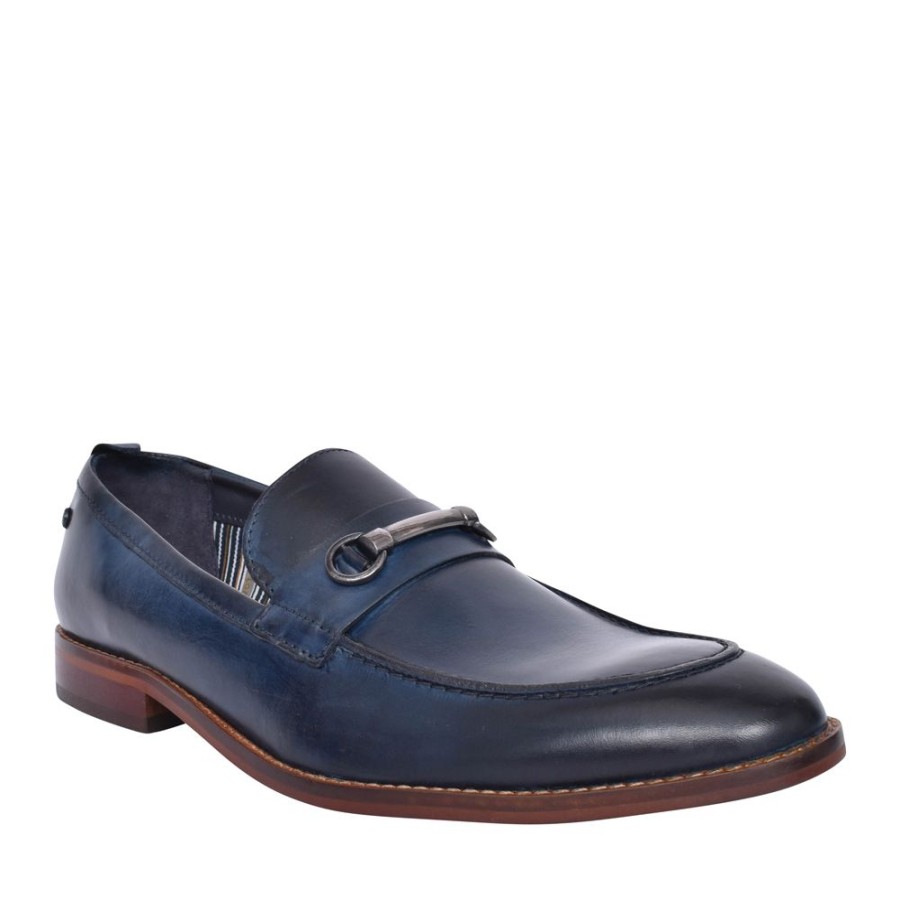 Mens BASE LONDON | Mens Coda Slip-On Shoe In Navy