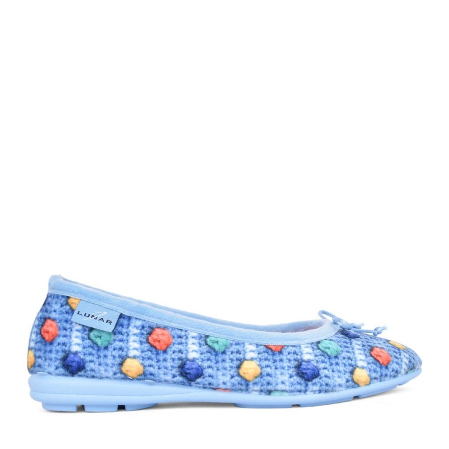 Ladies LUNAR | Ladies Popple Kla176 Pump Slipper In Blue