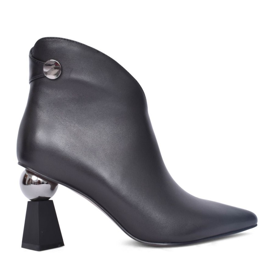 Ladies LORETTA VITALE | Ladies F632 Heeled Ankle Boot In Black