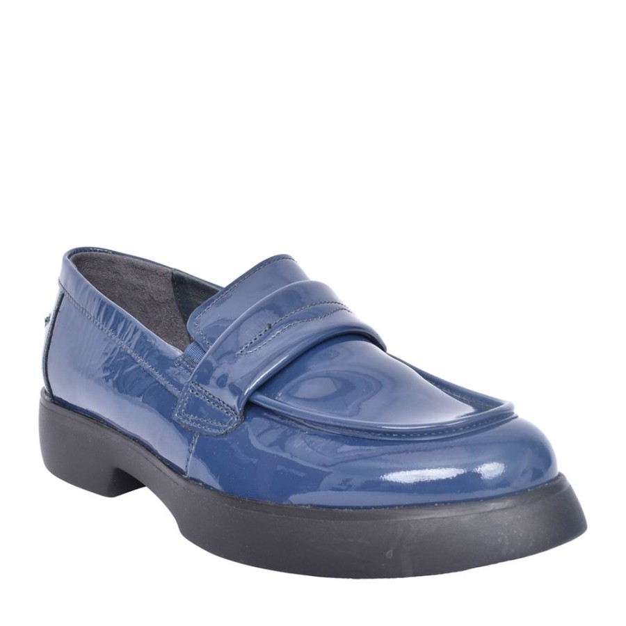 Ladies WALDLAUFER | Ladies 720503 Blue H-Penny Slip-On Shoe In Blue