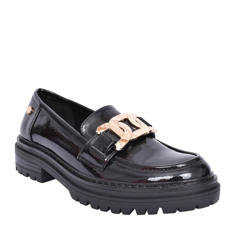 Ladies XTI | Ladies 141727 Platform Loafer In Black