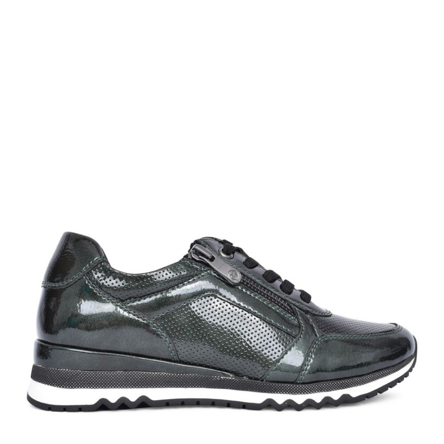 Ladies MARCO TOZZI | Ladies 2-3782 Laced Trainer In Green