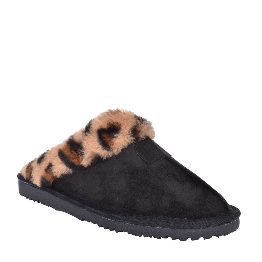 Ladies ELLA | Ladies Lily Mule Slipper In Black