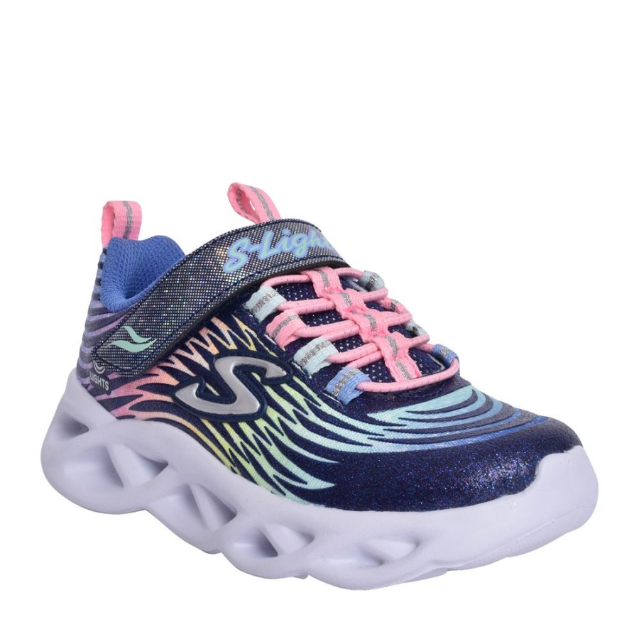 Girls SKECHERS | Girls 302321L Twisty Brights Trainer In Navy