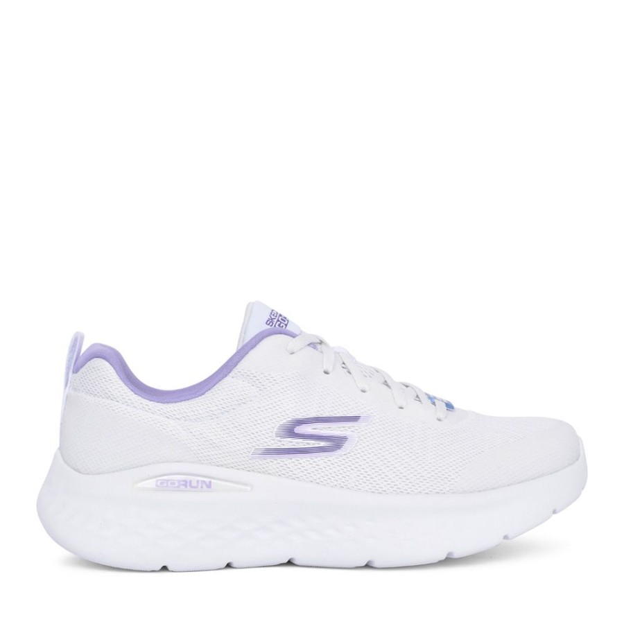 Ladies SKECHERS | Ladies 129425 Go Run Lite Laced Trainer In White