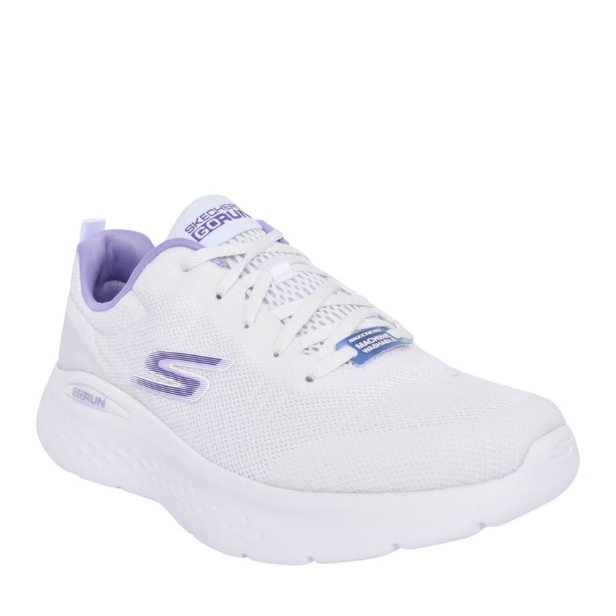 Ladies SKECHERS | Ladies 129425 Go Run Lite Laced Trainer In White