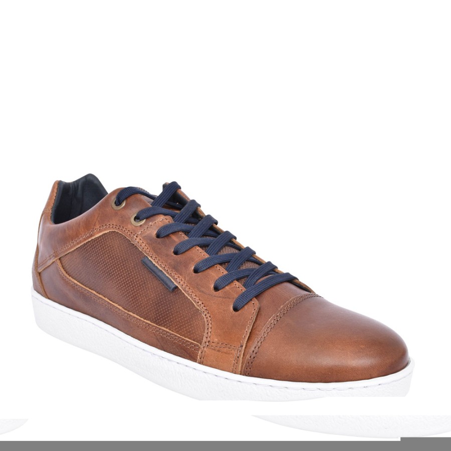 Mens LLOYD & PRYCE | Mens Ward Laced Trainer In Camel