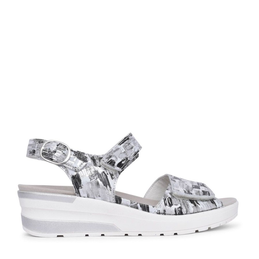 Ladies WALDLAUFER | Ladies 702005 H-Claudia 702005 Sandal In Grey