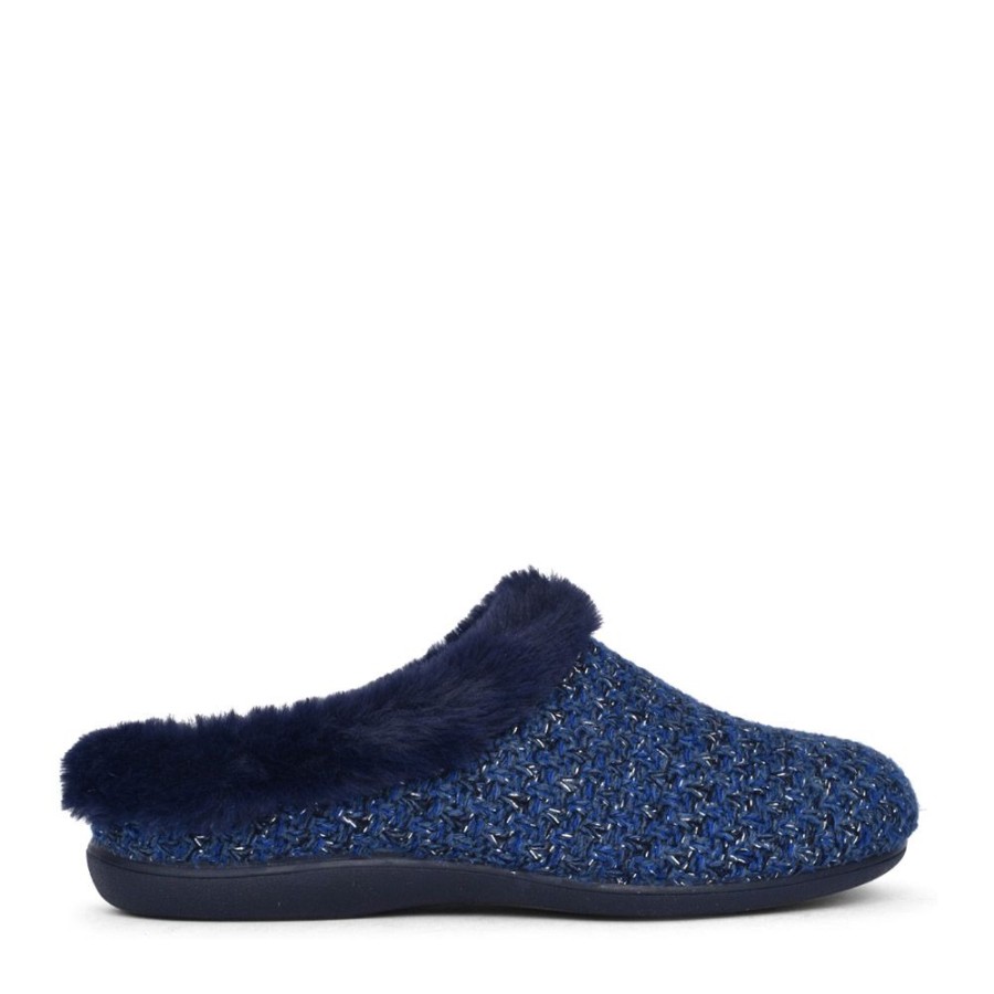 Ladies LOTUS | Ladies Ulh036 Ada Mule Slipper In Navy