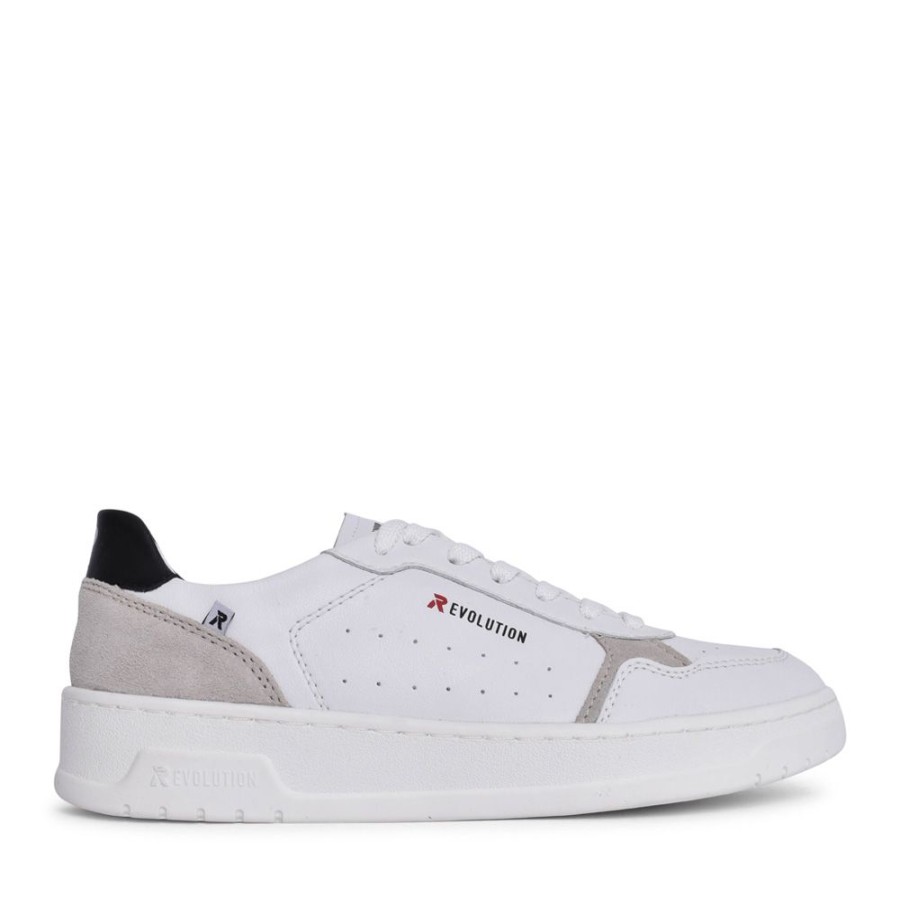 Mens RIEKER EVOLUTION | Mens U0401 Laced Trainer In White