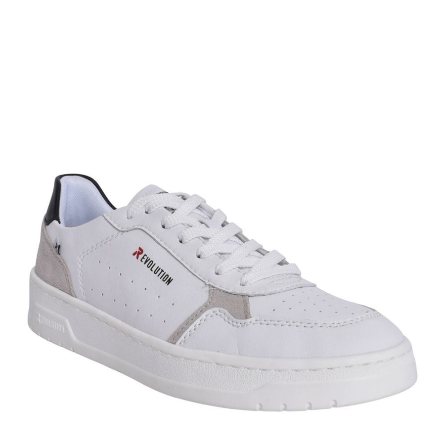 Mens RIEKER EVOLUTION | Mens U0401 Laced Trainer In White