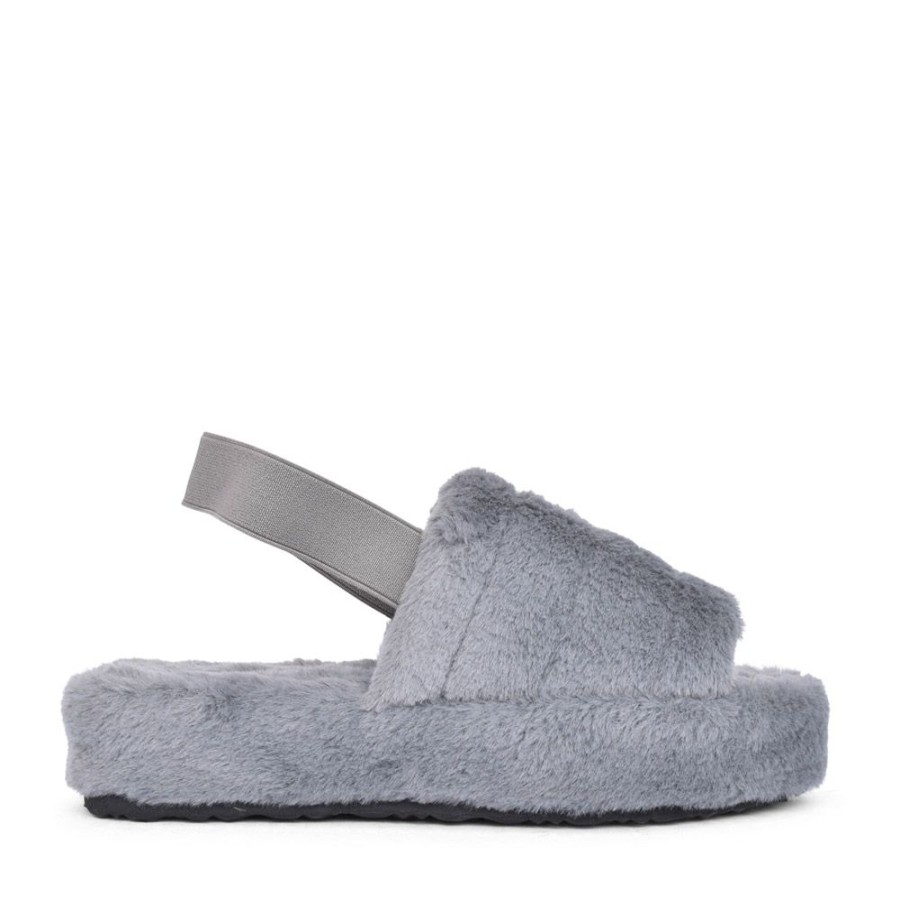 Ladies ELLA | Ladies Darcy Open Toe Slipper In Grey