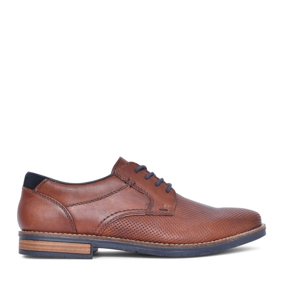 Mens RIEKER | Mens 13511 Laced Shoe In Tan