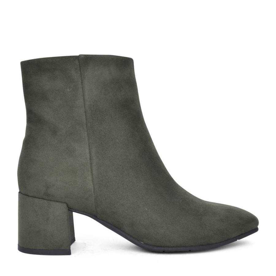 Ladies MARCO TOZZI | Ladies 2-25349 Low Heel Ankle Boot In Green