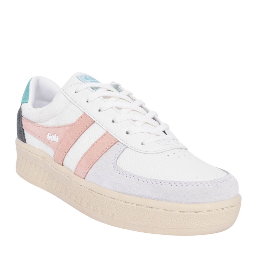 Ladies GOLA | Ladies Cla415 Grandslam Trident Laced Trainer In Pink