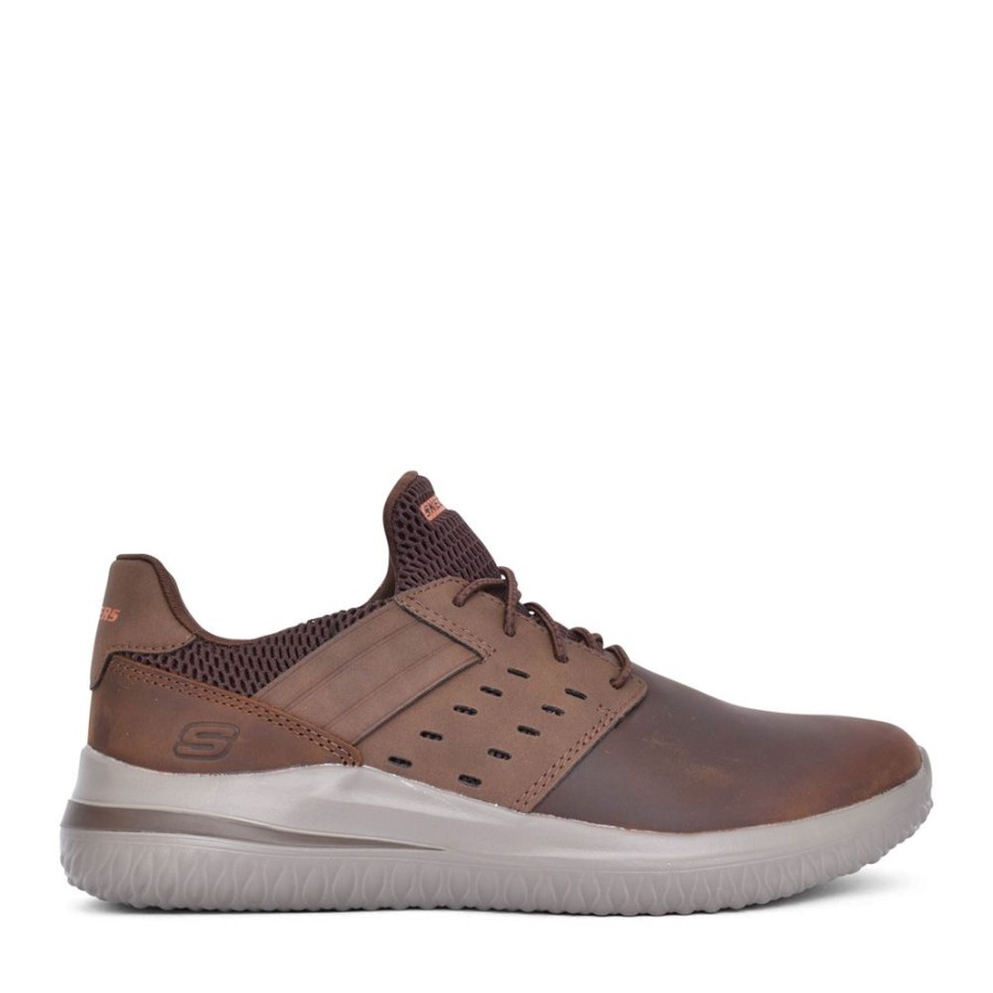 Mens SKECHERS | Mens 210308 Ezra Trainer In Brown